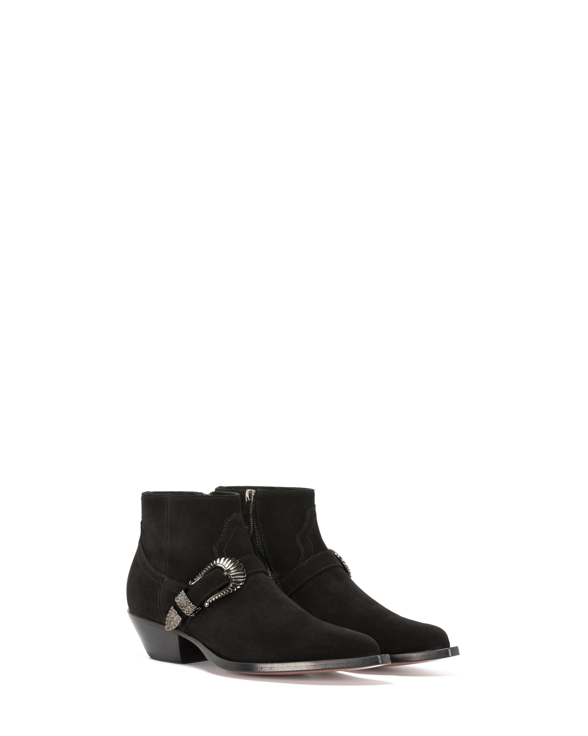       GALLUP-BUCKLE-Men_s-Ankle-Boots-in-Black-Velour_02_Front
